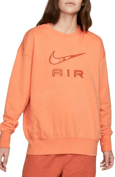 Nike Sportswear Air Fleece Sweatshirt In Orange Orange | ModeSens