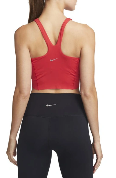 Shop Nike Yoga Dri-fit Luxe Crop Tank In University Red