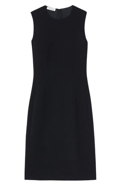 Lafayette 148 Stretch Wool Sheath Dress In Black