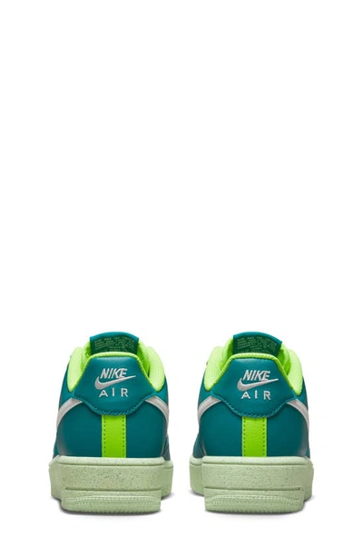 Shop Nike Kids' Air Force 1 Crater Sneaker In Spruce/ Volt/ Volt/ Phantom