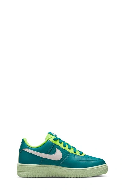 Shop Nike Kids' Air Force 1 Crater Sneaker In Spruce/ Volt/ Volt/ Phantom