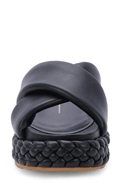 Shop Dolce Vita Blume Braided Platform Slide Sandal In Black Stella