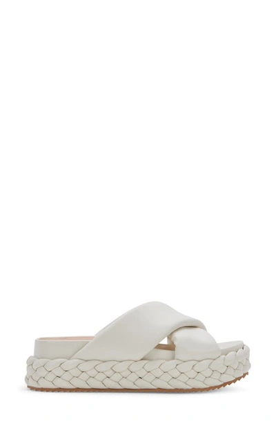 Shop Dolce Vita Blume Braided Platform Slide Sandal In Ivory Stella