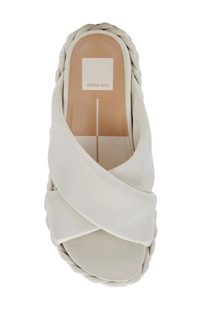 Shop Dolce Vita Blume Braided Platform Slide Sandal In Ivory Stella