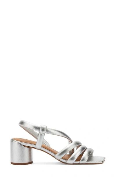 Mercedes Castillo Aline Metallic Cylinder-heel Slingback Sandals In ...