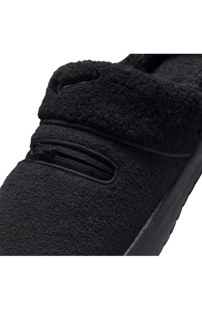 Shop Nike Burrow Se Slipper In Black/ Black/ Dark Smoke Grey