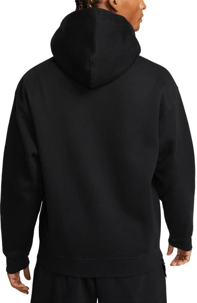 Shop Nike Solo Swoosh Zip Hoodie In Black/ White