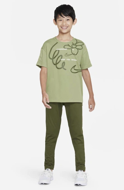 Shop Nike Kids' Training Pants In Rough Green