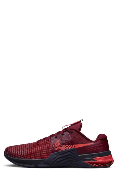 Shop Nike Metcon 8 Training Shoe In Red/ Purple/ Blackened Blue