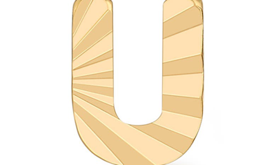 Shop Made By Mary Initial Single Stud Earring In Gold - U