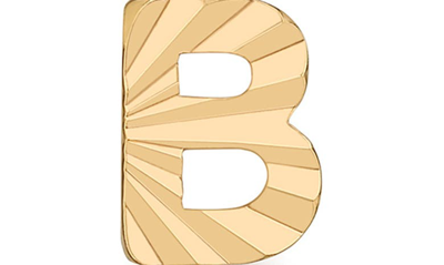 Shop Made By Mary Initial Single Stud Earring In Gold - B