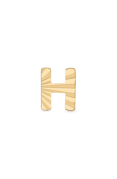 Shop Made By Mary Initial Single Stud Earring In Gold - H