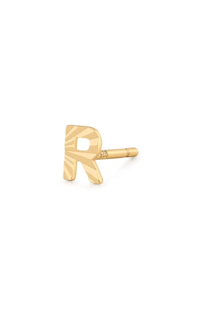 Shop Made By Mary Initial Single Stud Earring In Gold - R