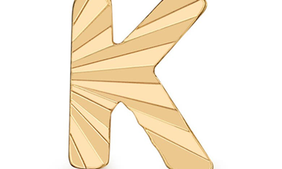 Shop Made By Mary Initial Single Stud Earring In Gold - K