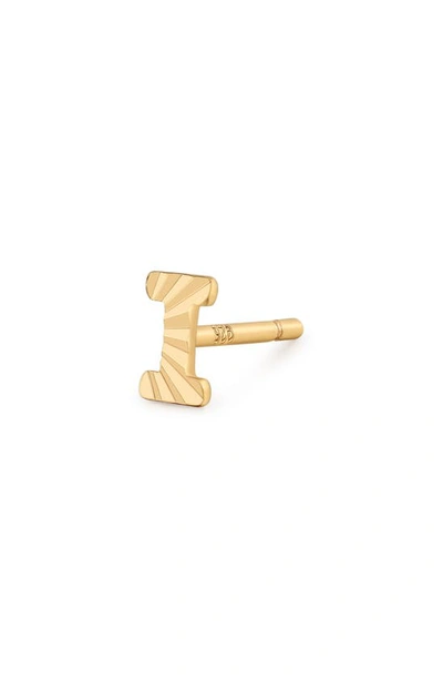 Shop Made By Mary Initial Single Stud Earring In Gold - I