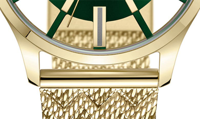 Shop Kenneth Cole Transparency Bracelet & Leather Strap Watch, 42mm In Gold Green