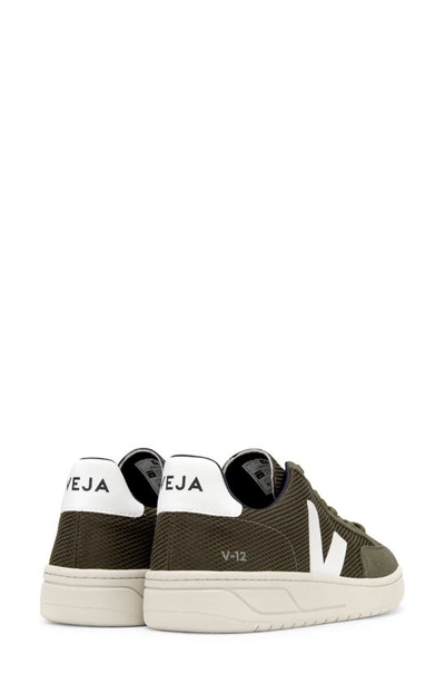 Shop Veja V-12 B-mesh Water Repellent Low Top Sneaker In Olive White