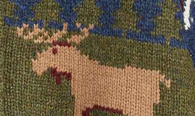 Shop Schott Moose Shawl Collar Wool Blend Sweater Jacket With Faux Shearling Lining In Multi