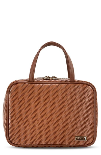 Shop Stephanie Johnson Rosewood Cognac ml Traveler Cosmetics Case