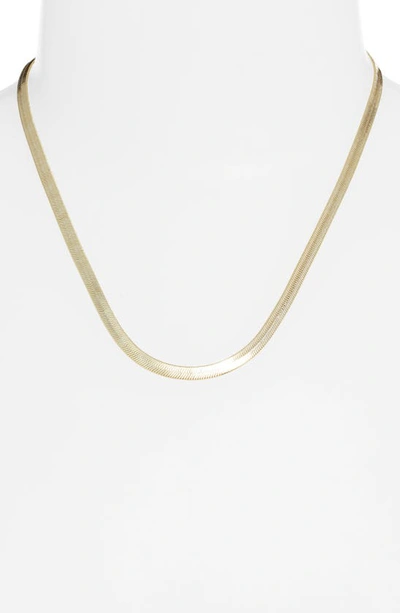Kendra Scott Kassie 14k Gold Plated Herringbone Chain Necklace In Gold Metal