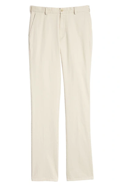 Shop Peter Millar Pilot Flat Front Stretch Cotton Twill Pants In Stone