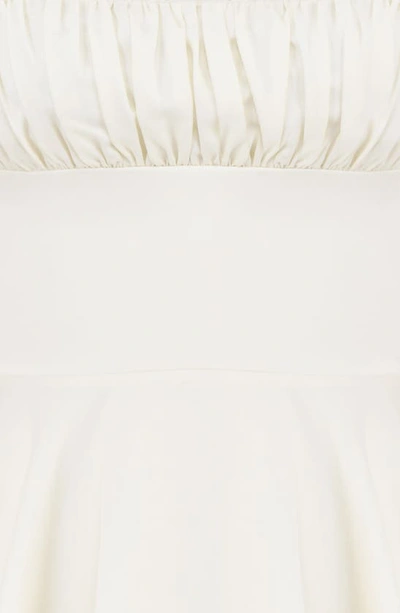 House Of Cb Kaia Lace Trim Fit & Flare Minidress In Ivory
