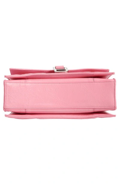 Shop Balenciaga Small Crush Quilted Leather Crossbody Bag In Sweet Pink