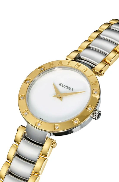 Balmain Watches Bijou Diamond Two-tone Bracelet Watch, 33mm In Two Tone