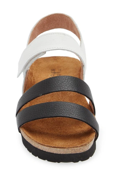 Shop Naot 'kayla' Sandal In White/ Black Leather