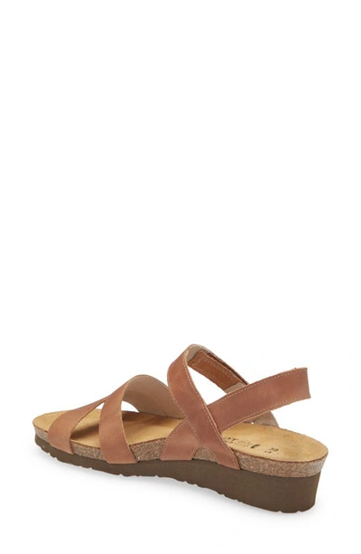 Naot 'kayla' Sandal In Latte Brown Leather