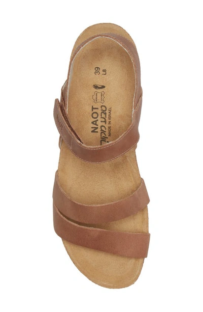Naot 'kayla' Sandal In Latte Brown Leather