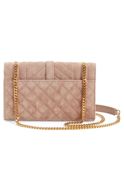 Shop Saint Laurent Medium Cassandra Calfskin Shoulder Bag In Rosy Sand