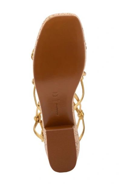 Shop Mercedes Castillo Camille Strappy Platform Sandal In Gold
