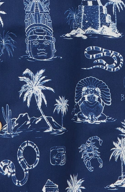 Boardies Kids' Tulum Print Button-up Shirt In Blue