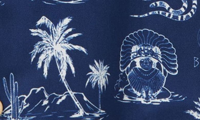 Boardies Kids' Tulum Print Button-up Shirt In Blue