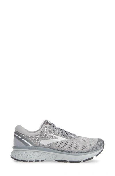 Shop Brooks Ghost 11 Running Shoe In Grey/ Silver/ White