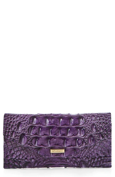 Brahmin Veronica Melbourne Croc Embossed Leather Envelope Wallet In 
