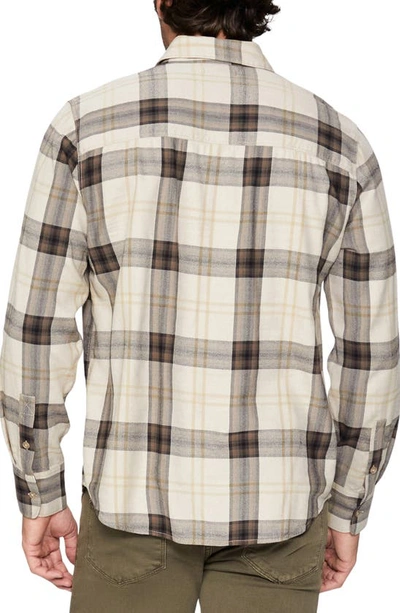 Shop Paige Everett Plaid Flannel Button-up Shirt In Winter Smoke