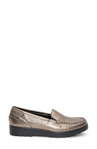 Ara Dewitt Platform Loafer In Taiga Metallic