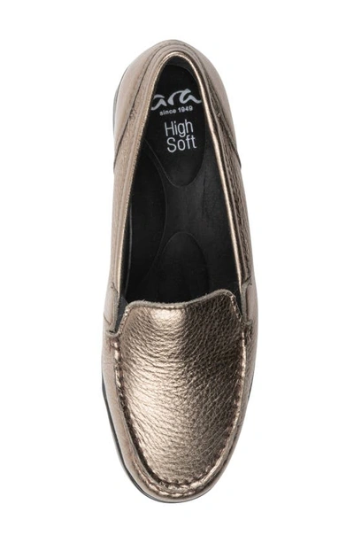 Ara Dewitt Platform Loafer In Taiga Metallic