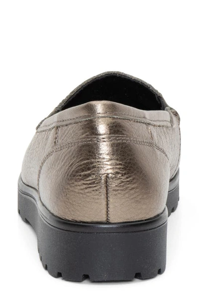 Ara Dewitt Platform Loafer In Taiga Metallic
