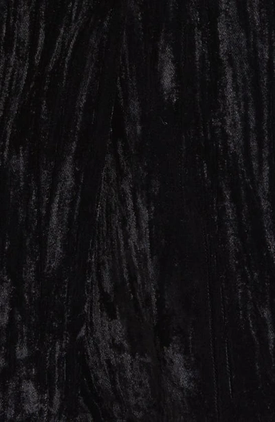 Shop Floret Studios Long Sleeve Crushed Velvet Blazer Dress In Black