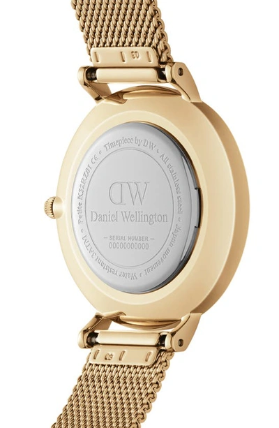 Shop Daniel Wellington Petite Evergold Mesh Strap Watch, 36mm In Gold