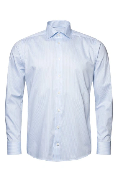 Shop Eton Contemporary Fit Stripe Dress Shirt In Blue