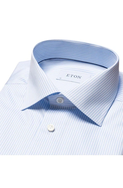 Shop Eton Contemporary Fit Stripe Dress Shirt In Blue