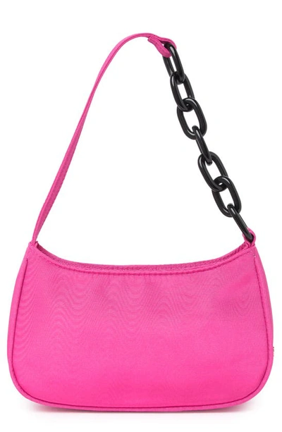 Shop House Of Want Newbie Vegan Leather Shoulder Bag In Orchid Pink