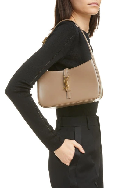 Saint Laurent Women's Le 5 À 7 Mini Hobo In Smooth Leather In Rosy Sand