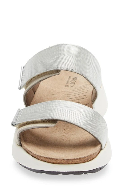 Shop Naot Calliope Slide Sandal In Ivory/ Silver