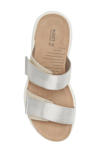 Shop Naot Calliope Slide Sandal In Ivory/ Silver