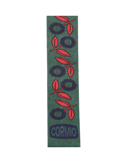 Shop Cormio 'ida' Print Scarf In Verde